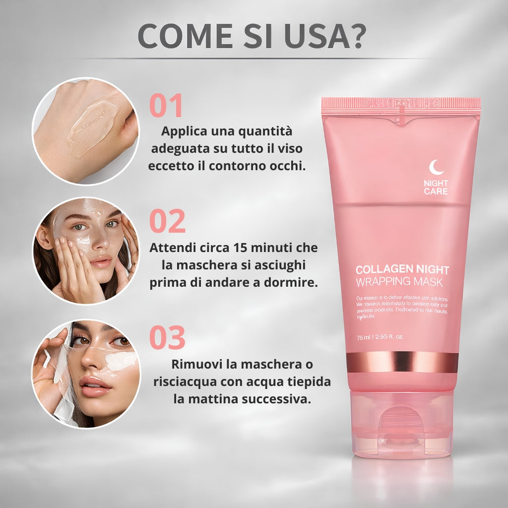 MoonLift - Maschera Viso Notturna al Collagene